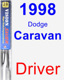 Driver Wiper Blade for 1998 Dodge Caravan - Vision Saver