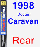 Rear Wiper Blade for 1998 Dodge Caravan - Vision Saver