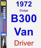Driver Wiper Blade for 1972 Dodge B300 Van - Vision Saver
