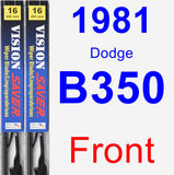 Front Wiper Blade Pack for 1981 Dodge B350 - Vision Saver