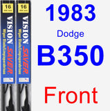 Front Wiper Blade Pack for 1983 Dodge B350 - Vision Saver