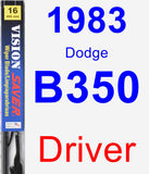 Driver Wiper Blade for 1983 Dodge B350 - Vision Saver