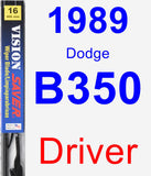 Driver Wiper Blade for 1989 Dodge B350 - Vision Saver