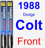 Front Wiper Blade Pack for 1988 Dodge Colt - Vision Saver