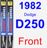 Front Wiper Blade Pack for 1982 Dodge D250 - Vision Saver