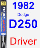 Driver Wiper Blade for 1982 Dodge D250 - Vision Saver