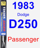 Passenger Wiper Blade for 1983 Dodge D250 - Vision Saver