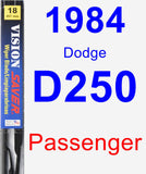 Passenger Wiper Blade for 1984 Dodge D250 - Vision Saver