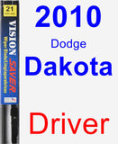 Driver Wiper Blade for 2010 Dodge Dakota - Vision Saver