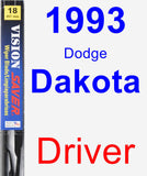 Driver Wiper Blade for 1993 Dodge Dakota - Vision Saver