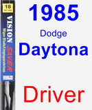 Driver Wiper Blade for 1985 Dodge Daytona - Vision Saver