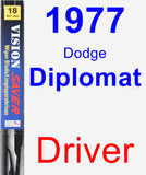 Driver Wiper Blade for 1977 Dodge Diplomat - Vision Saver