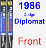 Front Wiper Blade Pack for 1986 Dodge Diplomat - Vision Saver