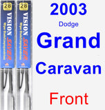 Front Wiper Blade Pack for 2003 Dodge Grand Caravan - Vision Saver