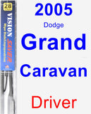 Driver Wiper Blade for 2005 Dodge Grand Caravan - Vision Saver