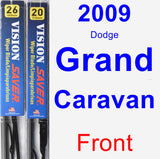Front Wiper Blade Pack for 2009 Dodge Grand Caravan - Vision Saver