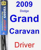 Driver Wiper Blade for 2009 Dodge Grand Caravan - Vision Saver