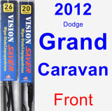 Front Wiper Blade Pack for 2012 Dodge Grand Caravan - Vision Saver