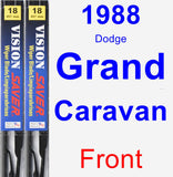 Front Wiper Blade Pack for 1988 Dodge Grand Caravan - Vision Saver