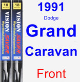 Front Wiper Blade Pack for 1991 Dodge Grand Caravan - Vision Saver