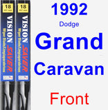 Front Wiper Blade Pack for 1992 Dodge Grand Caravan - Vision Saver