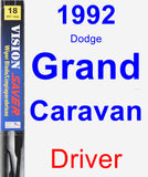 Driver Wiper Blade for 1992 Dodge Grand Caravan - Vision Saver