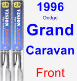 Front Wiper Blade Pack for 1996 Dodge Grand Caravan - Vision Saver