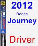 Driver Wiper Blade for 2012 Dodge Journey - Vision Saver