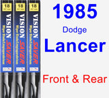 Front & Rear Wiper Blade Pack for 1985 Dodge Lancer - Vision Saver