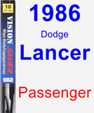 Passenger Wiper Blade for 1986 Dodge Lancer - Vision Saver