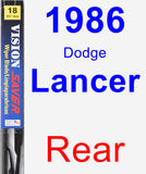 Rear Wiper Blade for 1986 Dodge Lancer - Vision Saver