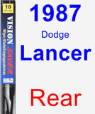 Rear Wiper Blade for 1987 Dodge Lancer - Vision Saver