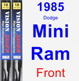 Front Wiper Blade Pack for 1985 Dodge Mini Ram - Vision Saver