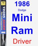 Driver Wiper Blade for 1986 Dodge Mini Ram - Vision Saver