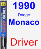 Driver Wiper Blade for 1990 Dodge Monaco - Vision Saver