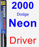 Driver Wiper Blade for 2000 Dodge Neon - Vision Saver