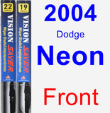 Front Wiper Blade Pack for 2004 Dodge Neon - Vision Saver