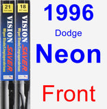 Front Wiper Blade Pack for 1996 Dodge Neon - Vision Saver