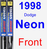 Front Wiper Blade Pack for 1998 Dodge Neon - Vision Saver