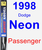 Passenger Wiper Blade for 1998 Dodge Neon - Vision Saver