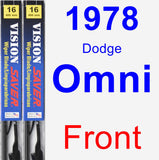 Front Wiper Blade Pack for 1978 Dodge Omni - Vision Saver