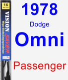 Passenger Wiper Blade for 1978 Dodge Omni - Vision Saver