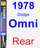 Rear Wiper Blade for 1978 Dodge Omni - Vision Saver