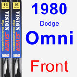 Front Wiper Blade Pack for 1980 Dodge Omni - Vision Saver