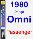 Passenger Wiper Blade for 1980 Dodge Omni - Vision Saver