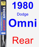 Rear Wiper Blade for 1980 Dodge Omni - Vision Saver