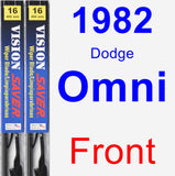 Front Wiper Blade Pack for 1982 Dodge Omni - Vision Saver