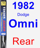 Rear Wiper Blade for 1982 Dodge Omni - Vision Saver