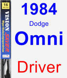 Driver Wiper Blade for 1984 Dodge Omni - Vision Saver