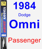 Passenger Wiper Blade for 1984 Dodge Omni - Vision Saver